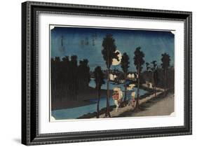 Winter Scene, Mamamastu, C. 1833-Utagawa Hiroshige-Framed Giclee Print