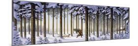 Winter Scene Man with Tree-Dan Craig-Mounted Giclee Print