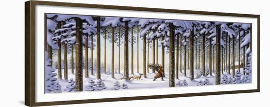 Winter Scene Man with Tree-Dan Craig-Framed Premium Giclee Print