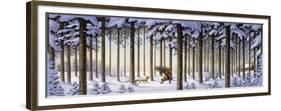 Winter Scene Man with Tree-Dan Craig-Framed Premium Giclee Print