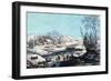 Winter Scene: Morning 1854-Currier & Ives-Framed Giclee Print