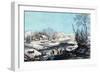 Winter Scene: Morning 1854-Currier & Ives-Framed Giclee Print