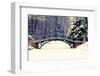 Winter Scene - Old Bridge in Winter Snowy Park-Gorilla-Framed Photographic Print