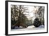 Winter Scene - Old Bridge in Winter Snowy Park-Gorilla-Framed Photographic Print