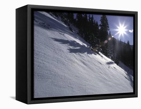 Winter Scene on Arapahoe Peak, Colorado-Michael Brown-Framed Stretched Canvas