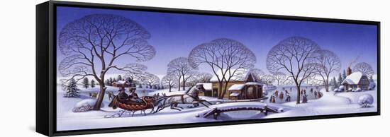 Winter Scene Sleigh-Dan Craig-Framed Stretched Canvas