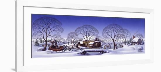 Winter Scene Sleigh-Dan Craig-Framed Premium Giclee Print