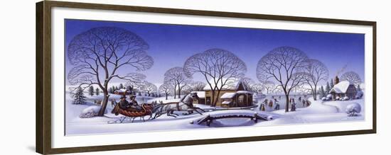 Winter Scene Sleigh-Dan Craig-Framed Premium Giclee Print