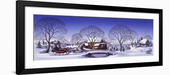 Winter Scene Sleigh-Dan Craig-Framed Premium Giclee Print