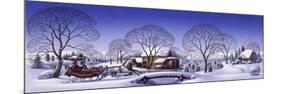 Winter Scene Sleigh-Dan Craig-Mounted Premium Giclee Print
