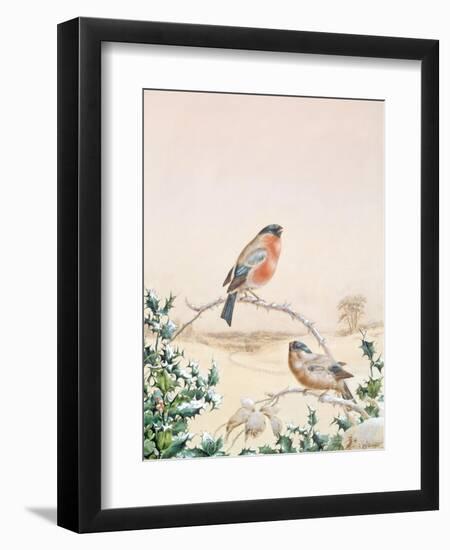 Winter Scene with Chaffinch and Holly-Henry Fuseli-Framed Giclee Print