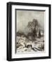 Winter Scene with Children Playing-Adolf Heinrich Lier-Framed Giclee Print