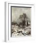 Winter Scene with Children Playing-Adolf Heinrich Lier-Framed Giclee Print