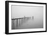 Winter Scene with Derelict Jetty-Sharon Wish-Framed Premium Photographic Print