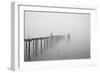 Winter Scene with Derelict Jetty-Sharon Wish-Framed Premium Photographic Print