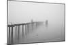 Winter Scene with Derelict Jetty-Sharon Wish-Mounted Premium Photographic Print