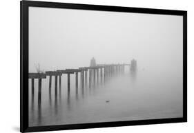 Winter Scene with Derelict Jetty-Sharon Wish-Framed Photographic Print