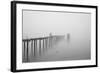 Winter Scene with Derelict Jetty-Sharon Wish-Framed Photographic Print
