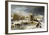 Winter Scene with Ice Skaters and Birds-Pieter Brueghel the Younger-Framed Art Print