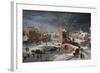 Winter Scene with Ice Skaters and Birds-Pieter Brueghel the Younger-Framed Giclee Print