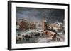 Winter Scene with Ice Skaters and Birds-Pieter Brueghel the Younger-Framed Giclee Print