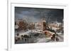 Winter Scene with Ice Skaters and Birds-Pieter Brueghel the Younger-Framed Giclee Print