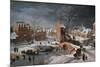 Winter Scene with Ice Skaters and Birds-Pieter Brueghel the Younger-Mounted Giclee Print