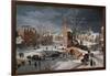 Winter Scene with Ice Skaters and Birds-Pieter Brueghel the Younger-Framed Giclee Print