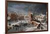 Winter Scene with Ice Skaters and Birds-Pieter Brueghel the Younger-Framed Giclee Print