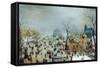 Winter Scene with Ice Skaters, C1608-Hendrick Avercamp-Framed Stretched Canvas