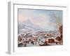 “Winter Scene with Skaters” Painting by Jan Griffier (Ca 1652-1718) - Oil on Copper - Sun 43X55 Cm-Jan Griffier-Framed Giclee Print