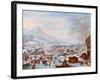 “Winter Scene with Skaters” Painting by Jan Griffier (Ca 1652-1718) - Oil on Copper - Sun 43X55 Cm-Jan Griffier-Framed Giclee Print