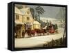 Winter Scene with the Royal Mail Halted at an Inn-Samuel Henry Alken-Framed Stretched Canvas