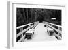 Winter Scene with Wooden Foot Bridge-Sharon Wish-Framed Premium Photographic Print