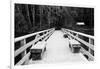 Winter Scene with Wooden Foot Bridge-Sharon Wish-Framed Photographic Print