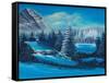 Winter Scene-Bonnie B. Cook-Framed Stretched Canvas