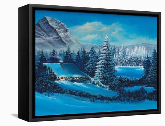 Winter Scene-Bonnie B. Cook-Framed Stretched Canvas
