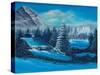 Winter Scene-Bonnie B. Cook-Stretched Canvas