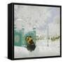 Winter Scene-Boris Michaylovich Kustodiev-Framed Stretched Canvas