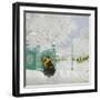 Winter Scene-Boris Michaylovich Kustodiev-Framed Giclee Print