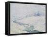 Winter Scene-John Henry Twachtman-Framed Stretched Canvas