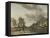 Winter Scene-Jan Van De Cappelle-Framed Stretched Canvas