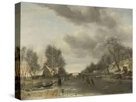 Winter Scene-Jan Van De Cappelle-Stretched Canvas