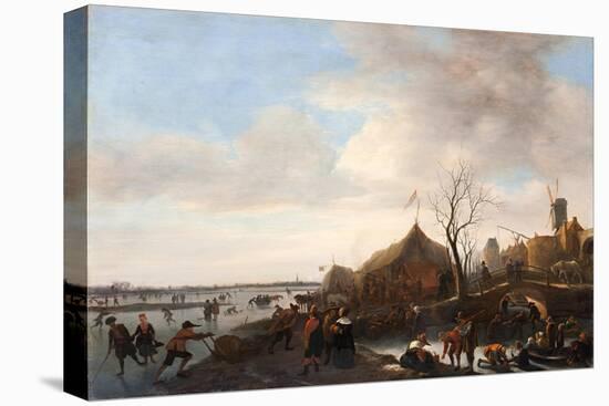 Winter Scene-Jan Havicksz Steen-Stretched Canvas