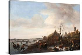 Winter Scene-Jan Havicksz Steen-Stretched Canvas