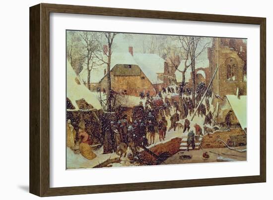 Winter Scene-Pieter Bruegel the Elder-Framed Giclee Print