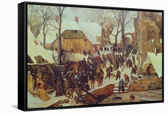 Winter Scene-Pieter Bruegel the Elder-Framed Stretched Canvas