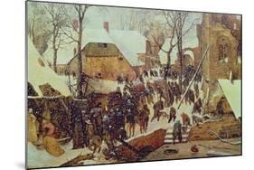 Winter Scene-Pieter Bruegel the Elder-Mounted Giclee Print