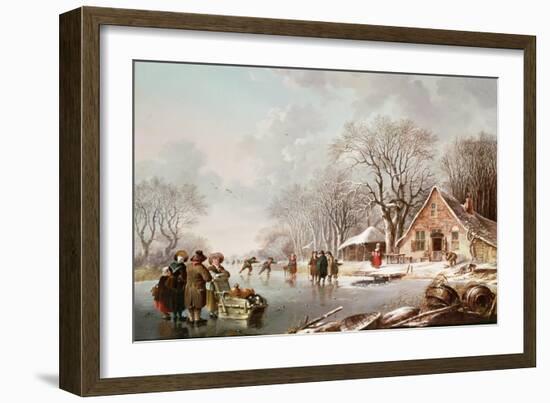 Winter Scene-Andries Vermeulen-Framed Giclee Print