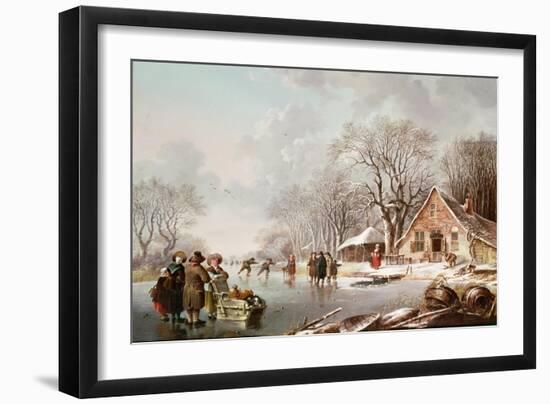 Winter Scene-Andries Vermeulen-Framed Giclee Print